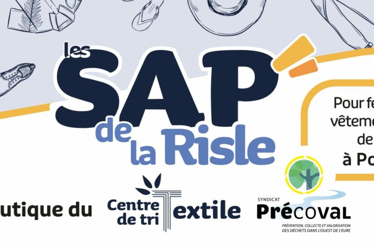Les Sap' de la Risle, boutique du centre de tri textile du PRÉCOVAL