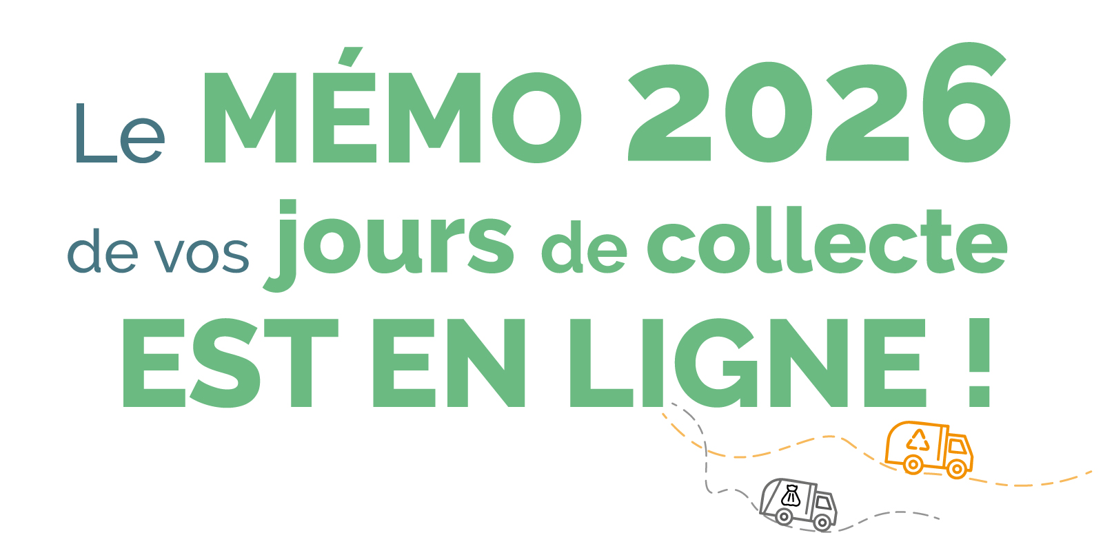 Le mémo 2026 de vos jours de collecte est en ligne !